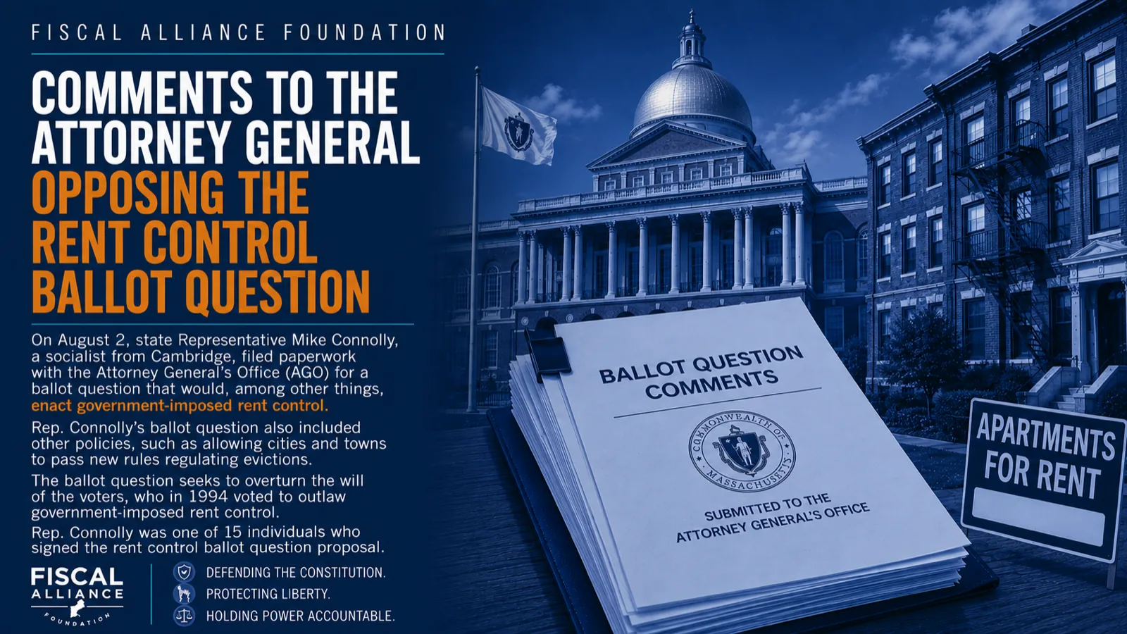 Comments to the Attorney General opposing the rent control ballot question