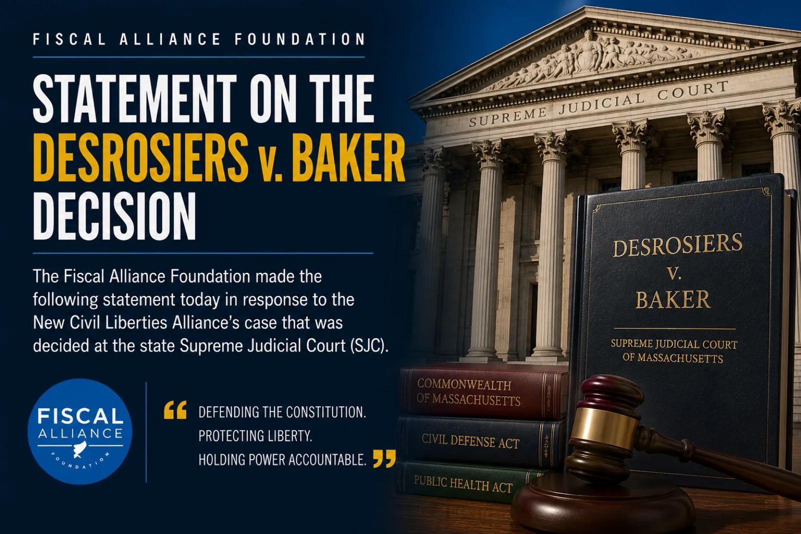Statement on the Desrosiers v. Baker decision