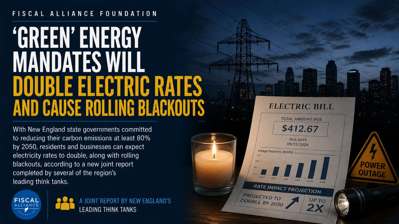 ‘Green’ energy mandates will double electric rates and cause rolling blackouts