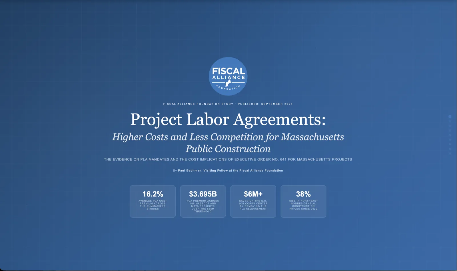 Project Labor Agreements: Higher Costs and Less Competition for Massachusetts Public Construction